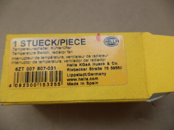 n°he494 sonde température fiat tempra 1.6 SW 6zt007807031 hella neuf n°he494 sonde température fiat tempra 1.6 SW 6zt007807031 hella neuf DPA86