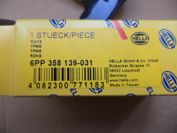 n°he496 capteur pression pneu BMW z4 GT X1 X3 X4 TPMS 6pp358139031 hella neuf DPA86