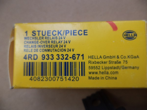 n°he497 relais courant travail 24V 4rd933332671 hella neuf DPA86