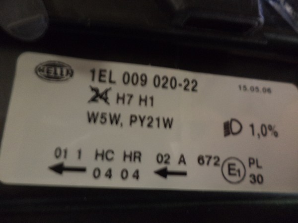 n°he505 phare droit opel omega B 1el009020221 hella neuf DPA86
