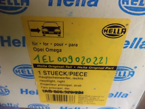 n°he505 phare droit opel omega B 1el009020221 hella neuf DPA86