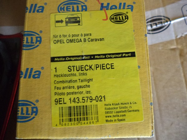 n°he507 feu gauche opel omega B break caravan 9el143579021 hella neuf DPA86