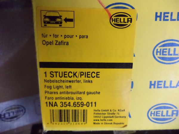 n°he508 antibrouillard gauche opel Zafira A 1na354659011 hella neuf DPA86