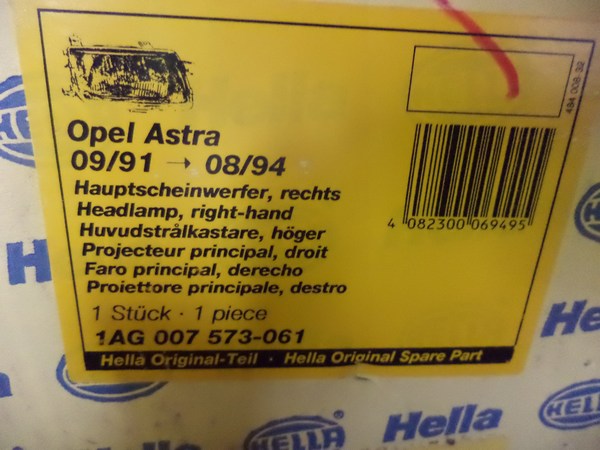 he509 phare droit opel Astra F 1ag007573061 hella neuf DPA86