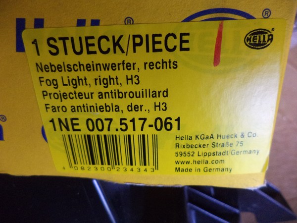 n°he510 antibrouillard droit ford escort transit 1ne007517061 hella neuf n°he510 antibrouillard droit ford escort transit 1ne007517061 hella neuf DPA86