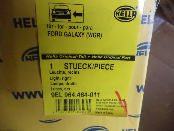 n°he515 feu droit ford galaxy mk1 9el964484011 hella neuf DPA86