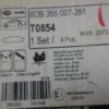 n°he525 plaquette avant honda civic maruti suzuki alto 8db355007281 t0854 hella neuve DPA86