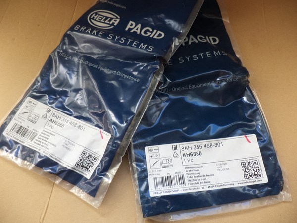 n°he533 lot flexible frein avant jumper boxer ducato 8ah355468801 ah6880 hella neuf DPA86