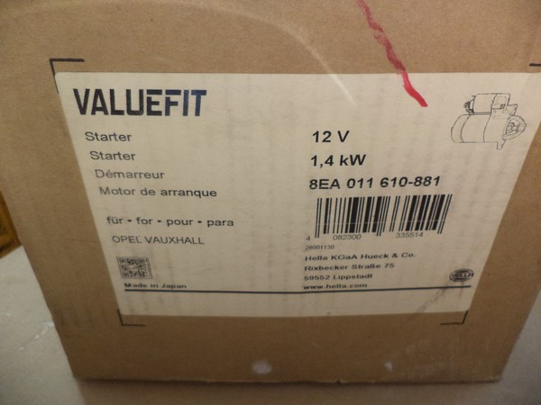 n°he537 demarreur opel kadett corsa A astra F vectra A 8ea011610881 hella E.S DPA86