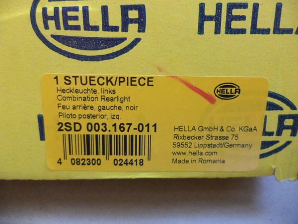 n°he538 feu gauche mercedes iveco hella 2sd003167011 02264 neuf DPA86