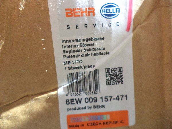 n°he542 moteur chauffage mercedes viano vito W639 8ew009157471 hella neuf DPA86