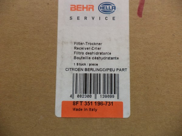 n°he548 filtre déshydrater climatisation berlingo partner 8ft351196731 hella neuf DPA86