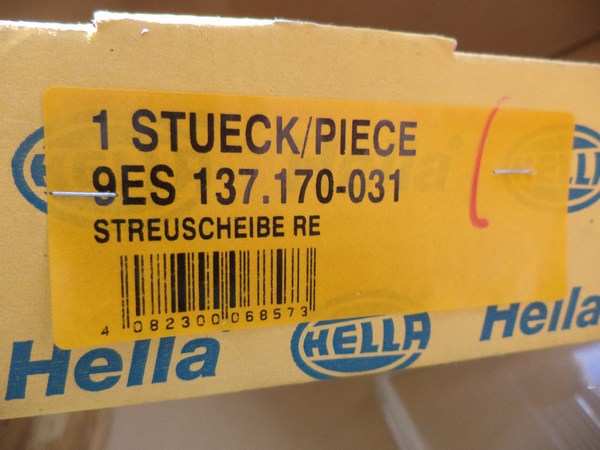 n°he558 glace phare droit audi 100 C4 hella H1 H3 9es137170031 neuve 30113717003 DPA86
