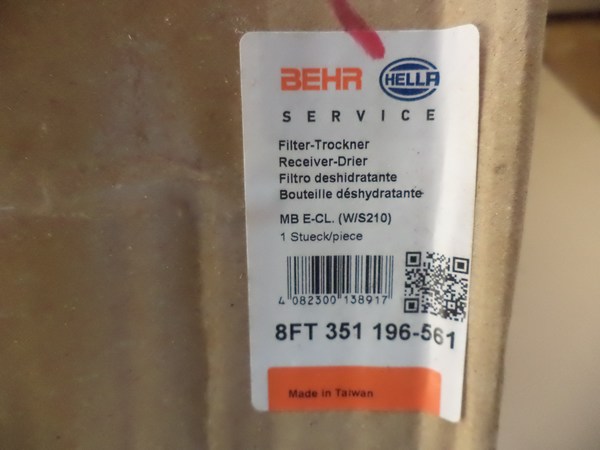 n°he566 filtre deshydrateur mercedes classe E W210 8ft351196561 hella neuf DPA86