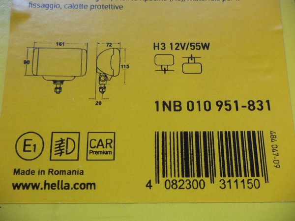 n°he576 kit antibrouillard comet f 450 hella neuf 1nb010951831 DPA86