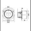 n°he651 clignotant arriere LED 12V remorque camping car 2ba011172031 hella neuf DPA86