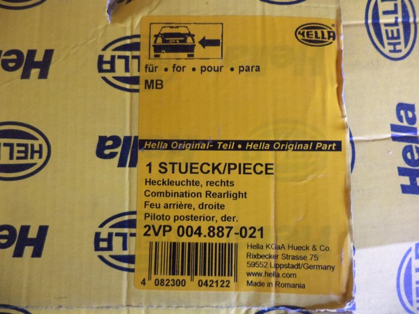 n°he645 feu droit mercedes T1 T2 vario 2vp004887021 hella neuf DPA86