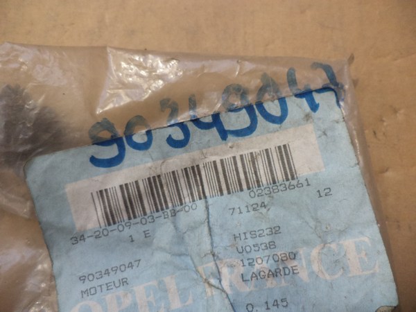 n°p417 moteur retroviseur droit opel VECTRA A 90349047 1207080 neuf DPA86