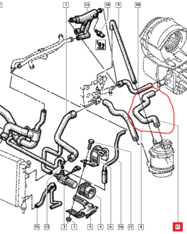 n°403 durite Vase d&rsquo;Expansion renault R19 essence 7700787607 neuve authentique DPA86
