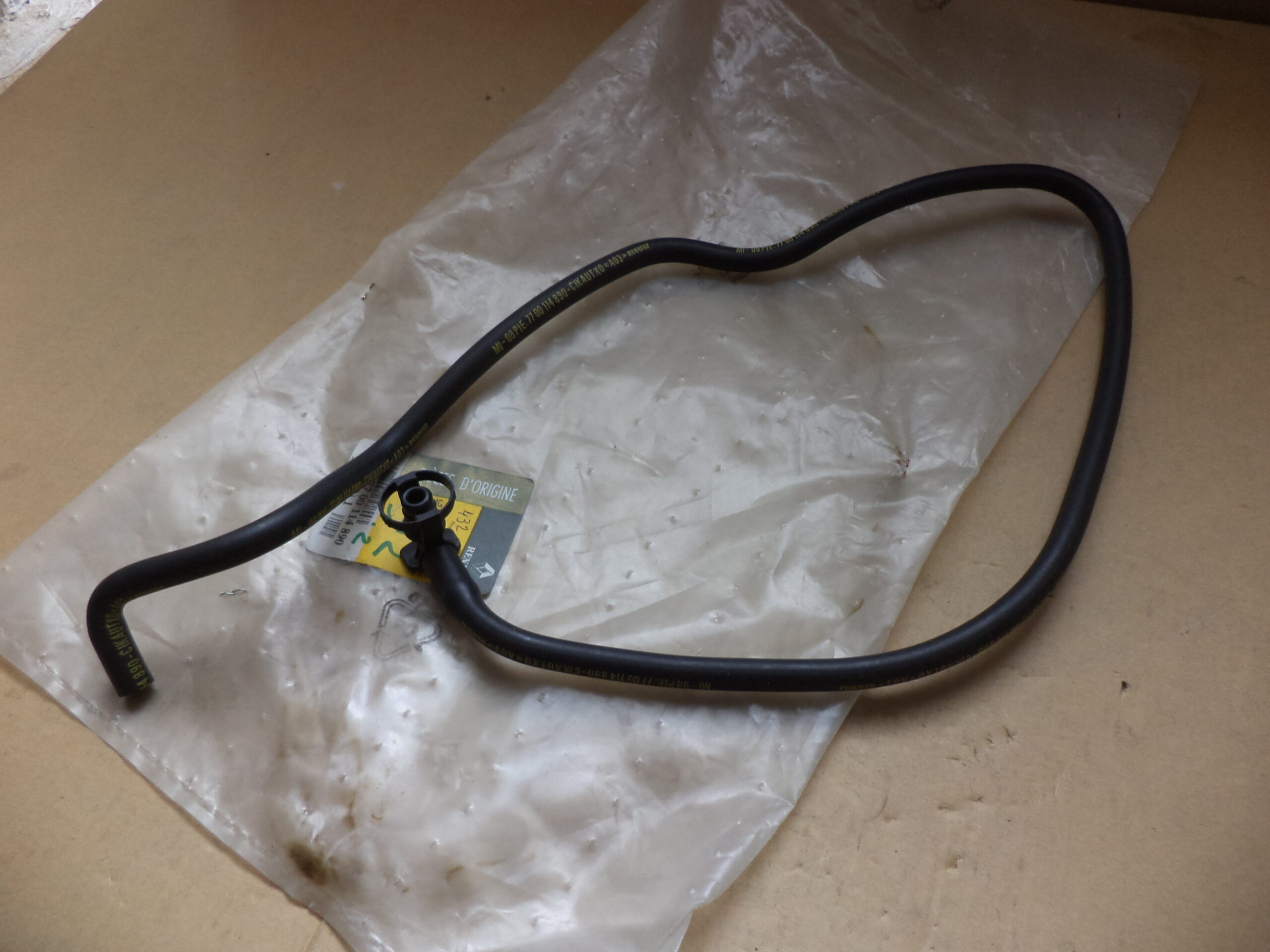 n°432 durite antipolution renault clio 2 twingo 7700114890 neuve authentique DPA86