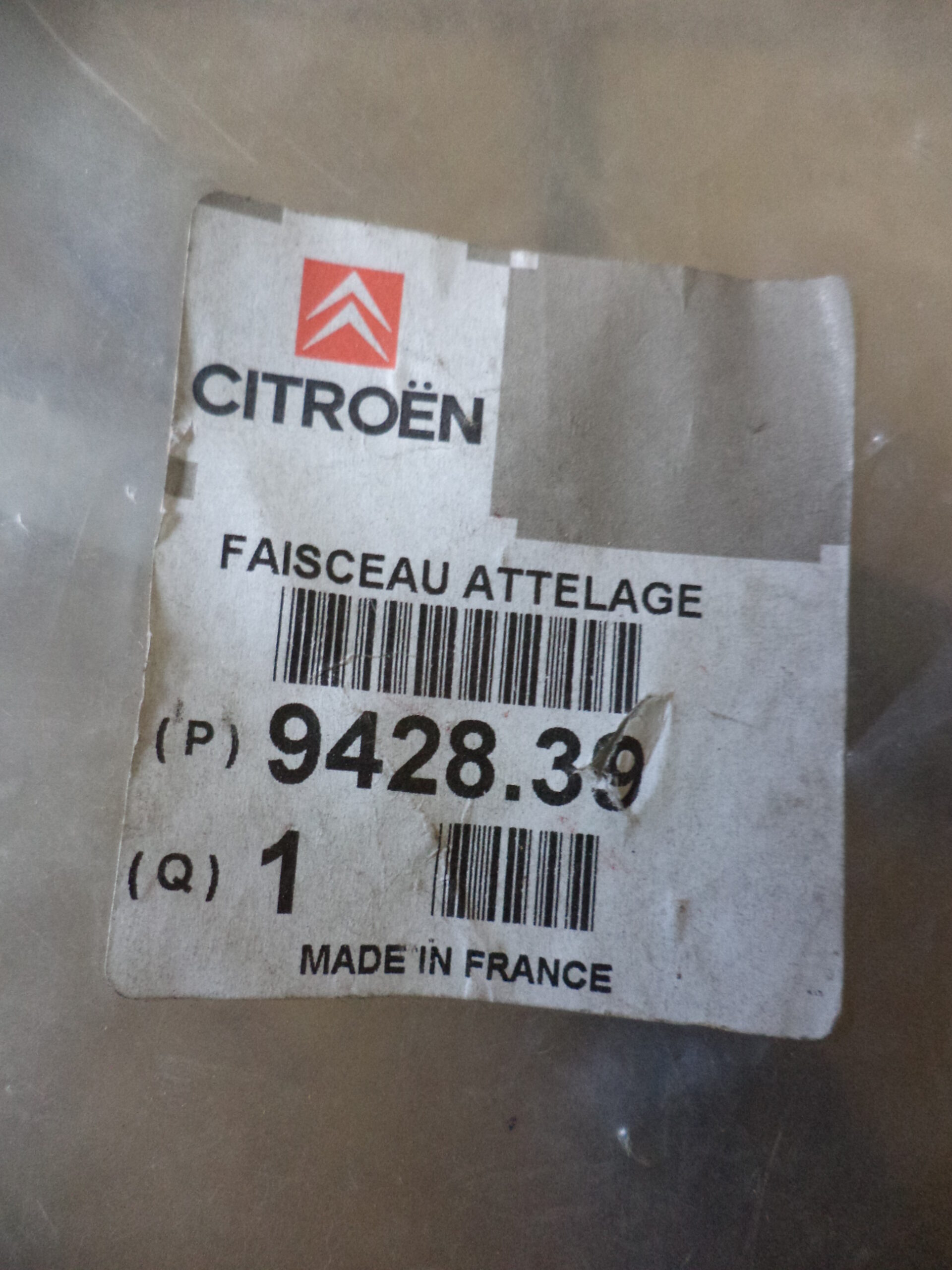 n°v559 faisceau attelage citroen c3 phase 1 942839 neuf DPA86