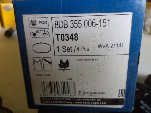 n°he692 jeu plaquette ford transit MK3 8db355006151 hella neuve DPA86