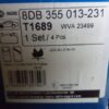 n°he700 jeu plaquette LEXUS LS 8db355013231 hella neuf DPA86