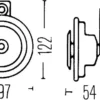 n°he755 klaxon 12V universel hella 3al002952861 neuf DPA86
