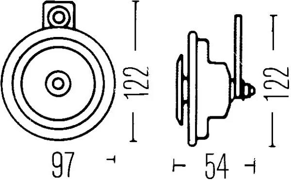 n°he755 klaxon 12V universel hella 3al002952861 neuf DPA86