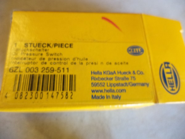 n°he742 Capteur de pression d&rsquo;huile citroen C1 peugeot 107 108 volvo xc90 s80 6zl003259511 hella neuf DPA86