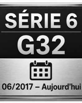 6 G32 (06/2017 - Aujourd'hui)