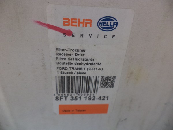 n°he609 Filtre déshydrateur climatisation ford transit mk5 hella 8ft351192421 neuf DPA86
