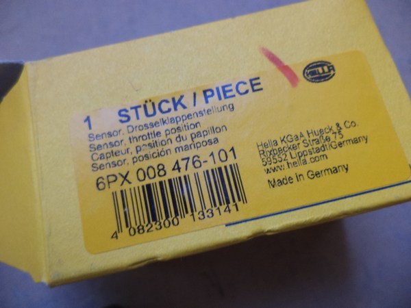 n°he629 capteur papillon VW golf 3 1.6 2.8 2.9 6px008476101 hella neuf DPA86