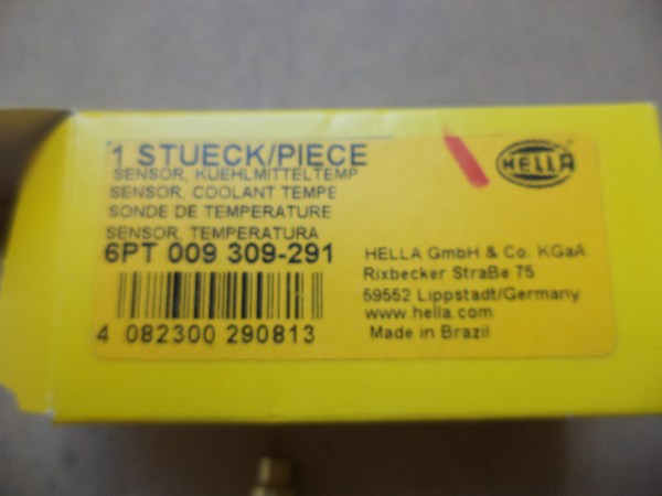 n°he630 Sonde liquide de refroidissement alfa 155 fiat coupe lancia thema delta dedra hella 6pt009309291 neuve DPA86