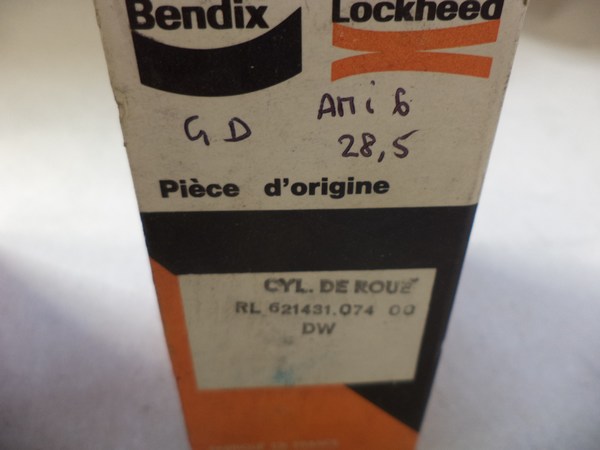 n°cf62 2x cylindre roue Citroen Ami 6 28.5 bendix 621431 neuf DPA86