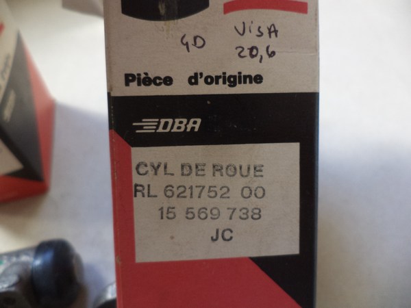 n°cf67 2x cylindre roue Citroen Visa bendix 621753 neuf 95569738 DPA86