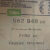 n°cf78 kit garniture frein arriere FORD Taunus 1300 1600 valeo 562948DO neuve n°cf78 kit garniture frein arriere FORD Taunus 1300 1600 valeo 562948DO neuve DPA86