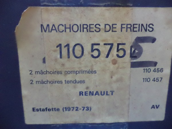 n°cf81 jeu garniture frein avant Renault estafette ferodo 110575L neuve DPA86