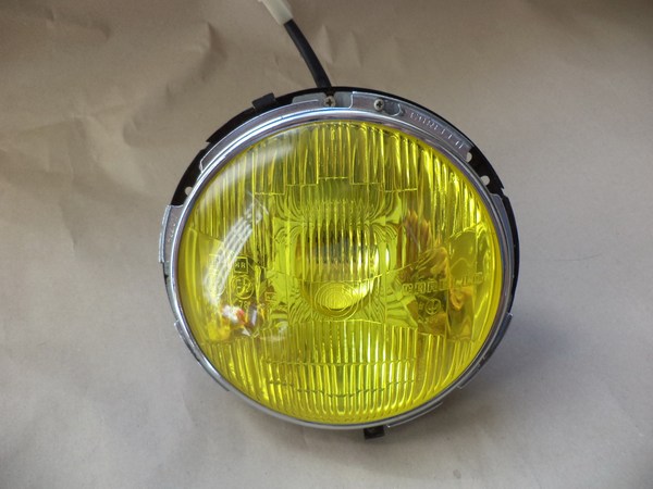 n°da3 phare + support Carello Lancia Fulvia 1600 HF Fanalone jaune neuf NOS 03556700 yellow DPA86