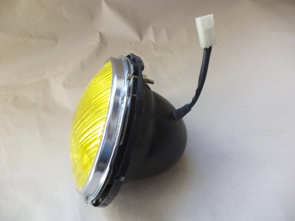 n°da3 phare + support Carello Lancia Fulvia 1600 HF Fanalone jaune neuf NOS 03556700 yellow DPA86