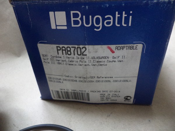 n°bg107 pompe eau VW Polo Polo 2 Golf 2 Golf 3 SEAT ibiza cordoba BUGATTI PA8702 neuve DPA86