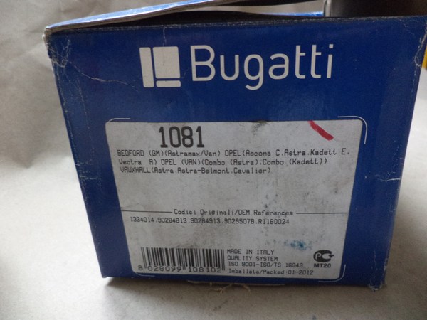 n°bg108 pompe eau OPEL Kadett E Ascona C Astra F Vectra A bugatti PA1081 neuve DPA86